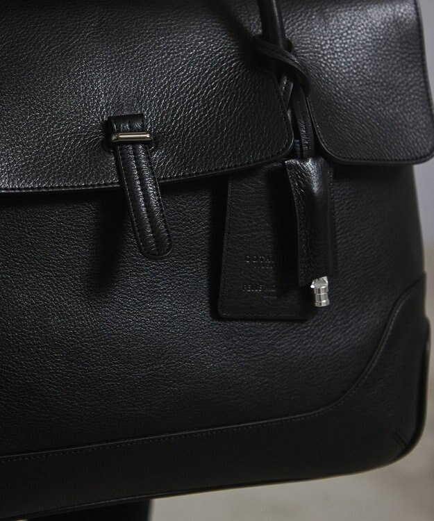 GOTAIRIKU 別注/日本製【PELLE MORBIDA×GOTAIRIKU】レザー フラップトートバッグ ブラック系