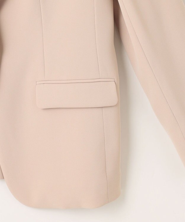 自由区 【XSサイズ～/洗える】ダブルフェイススーティング テーラードジャケット ピンク系