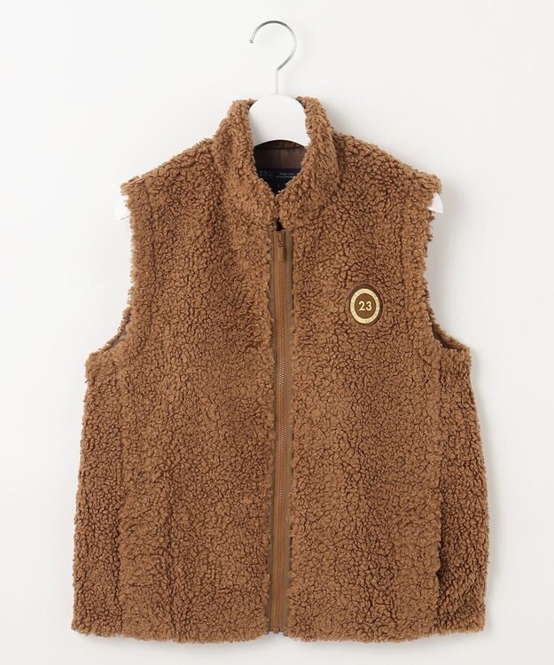 23区GOLF 【WOMEN】ボアベスト キャメル系