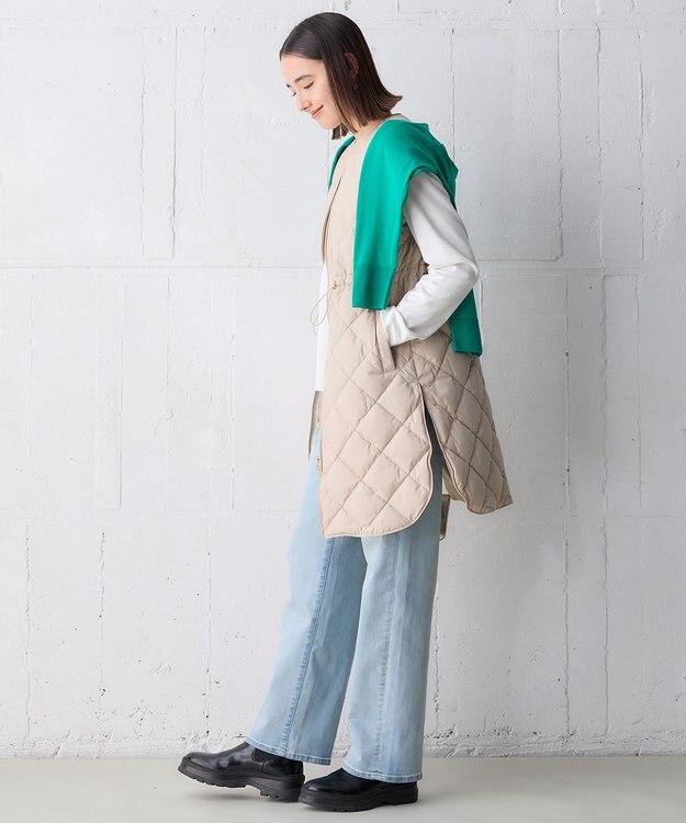 UNFILO 【TAION×UNFILO 】キルティングダウン ジレ ベージュ