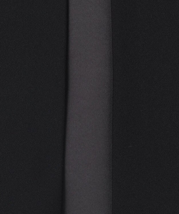 J.PRESS LADIES 【洗える】ストレッチバックサテンジョーゼット Aライン ワンピース ブラック系