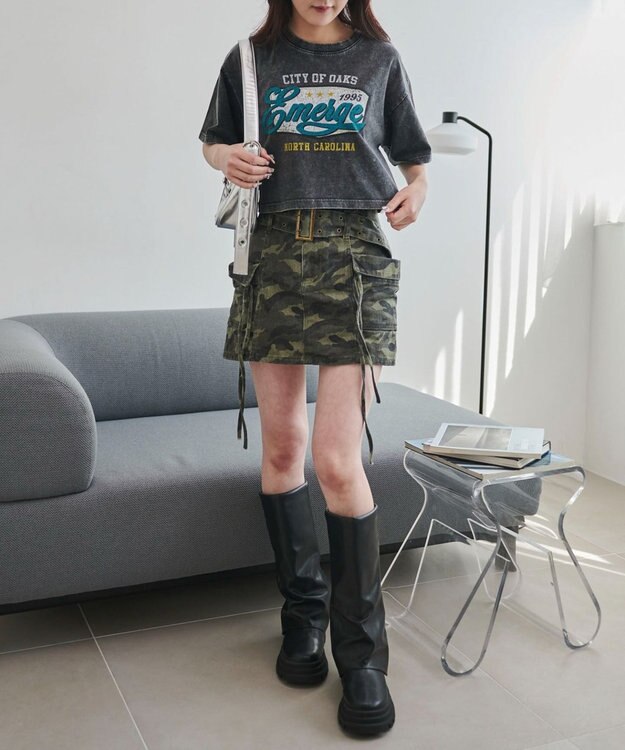 WEGO ヴィンテージウォッシュグラフィックショートT 柄5