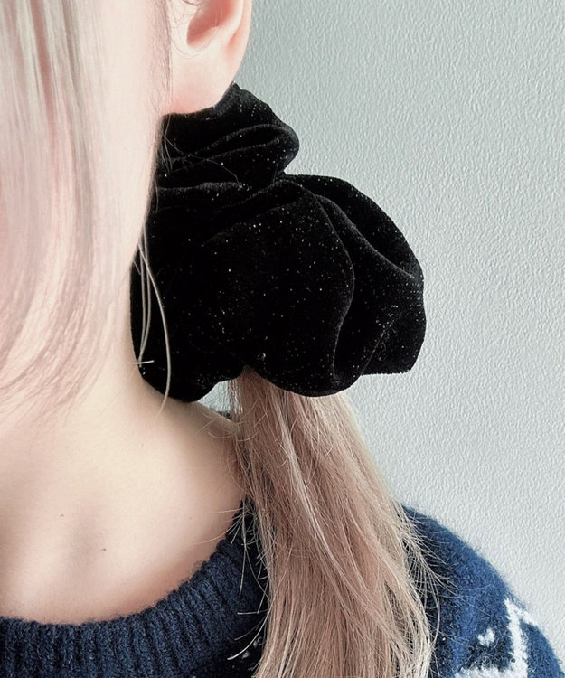 WEGO Lベロアラメシュシュ ブラック