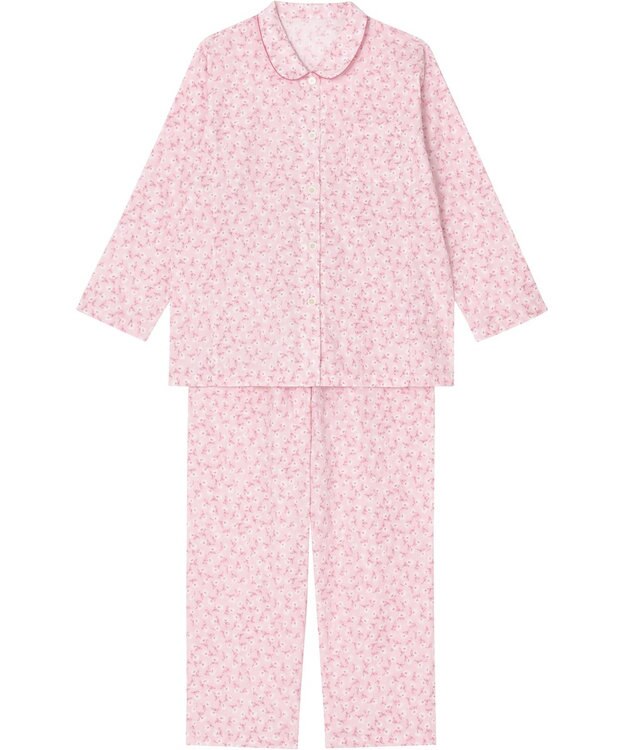 Wing ウイング パジャマ 長袖 長ズボン 綿100%(本体) 二重ガーゼ素材 レディース EP7031 ウイング／ワコール ピンク