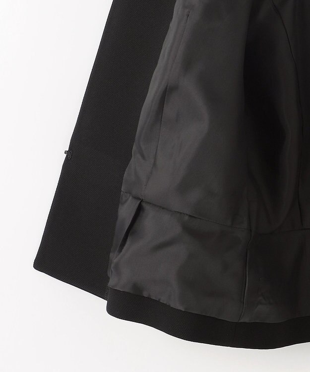 組曲 NOIR 【洗える】ウォッシャブルストレッチバーズアイ　ジャケット＋ワンピース ブラック系