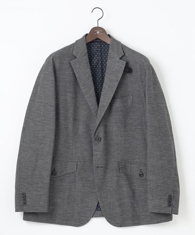 JOSEPH ABBOUD 【キングサイズ・ストレッチ】メランジモールスキン ジャケット グレー系
