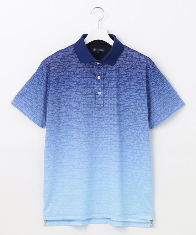 23区GOLF 【MEN】【UVケア/吸水速乾】グラデーションロゴ 半袖ポロシャツ ダルブルー系5