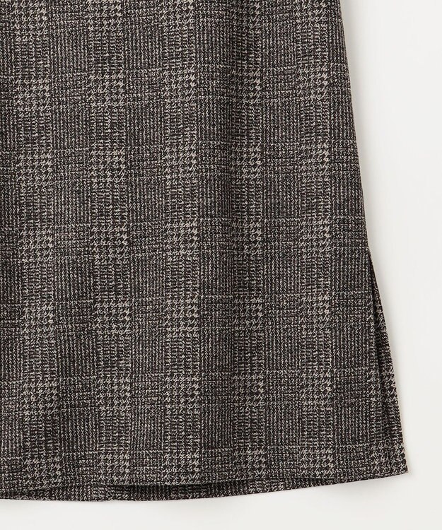 J.PRESS LADIES 【洗える】チェック ジャカード ナロー スカート ブラウン系5