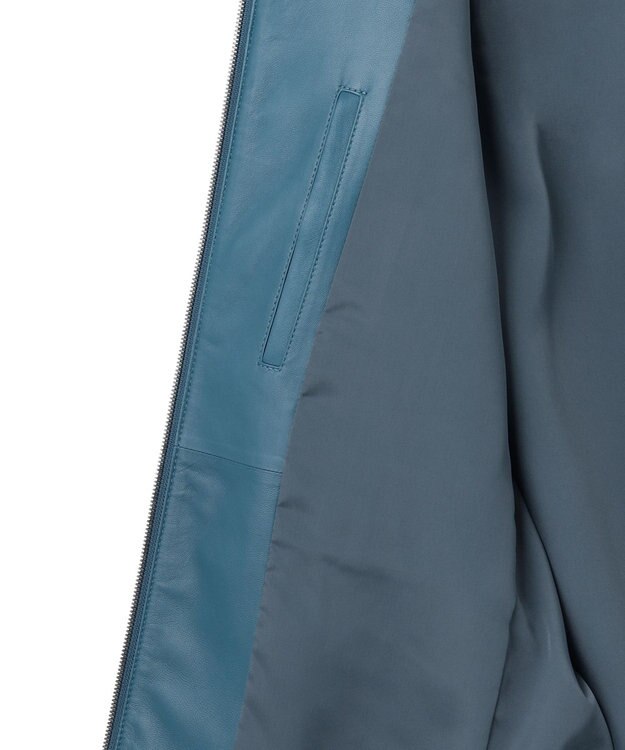 JOSEPH HOMME ライトラムナッパ レザー   シングルライダース ダルブルー系