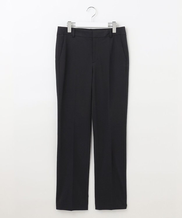 自由区 S 【洗える】WASHABLEPONTE テーパードパンツ ネイビー系