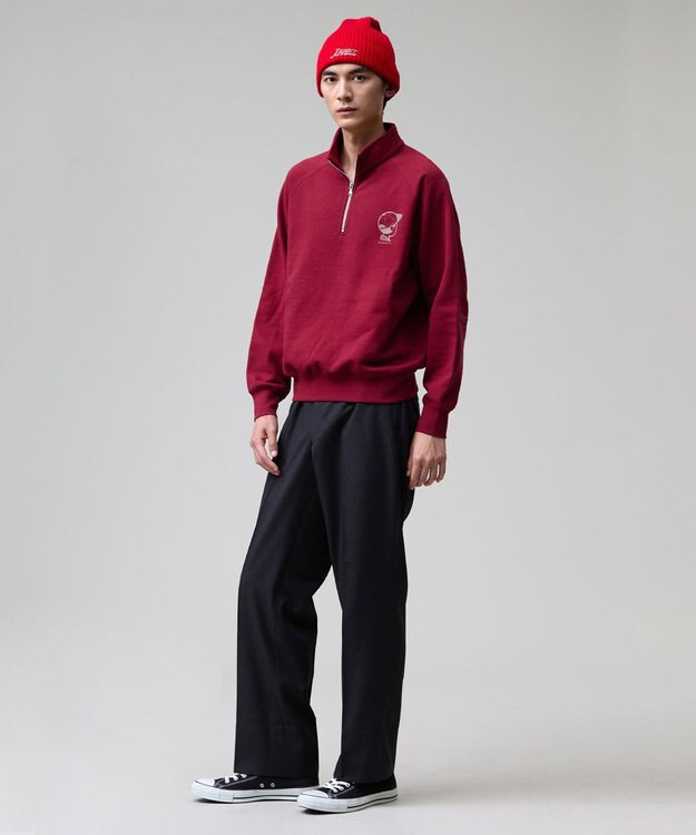 J.PRESS MEN 【J.PRESS ORIGINALS】【UNISEX】Polyester Sharkskin Piped Stem Nontuck Slacks グレー系