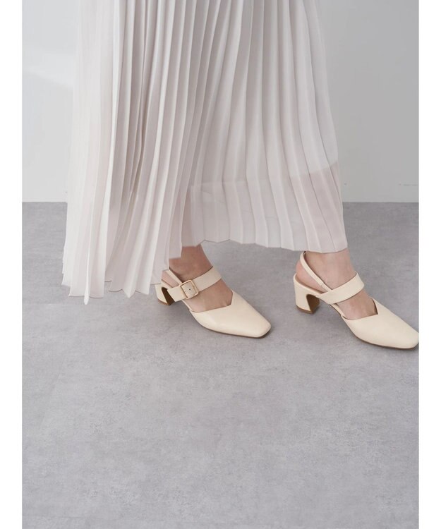 earth music&ecology すきな丈プリーツスカート Ivory