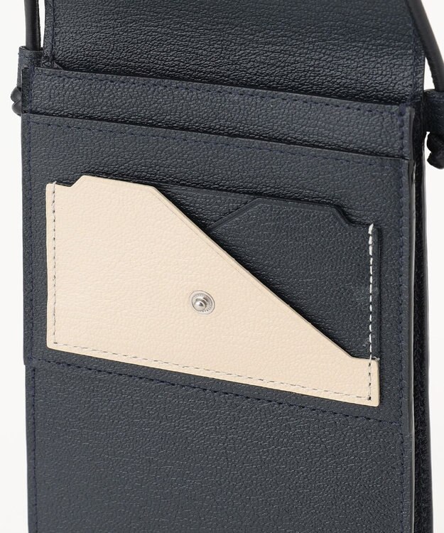 JOSEPH HOMME 【L'arcobaleno】 フラップショルダーウォレット ネイビー系