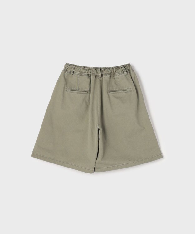 GRACE CONTINENTAL ヘリンボーンツイルハーフパンツ カーキ