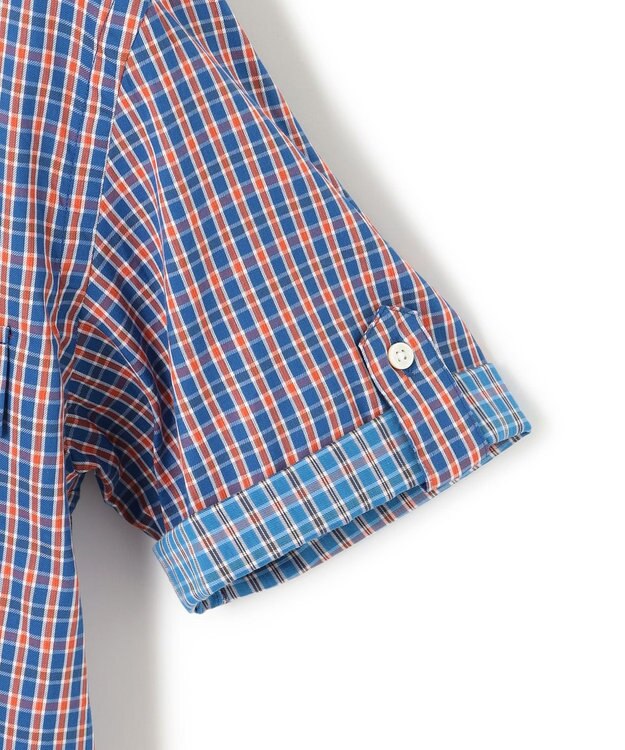 J.PRESS MEN オーガニックコットンダブルチューブマルチチェック シャツ ブルー系3