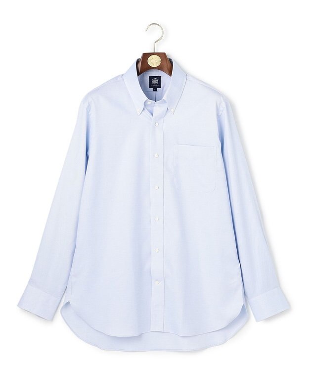 J.PRESS MEN 【KING SIZE】【PREMIUM PLEATS / 形態安定】ピンヘッド ドレスシャツ / B.D. サックスブルー系