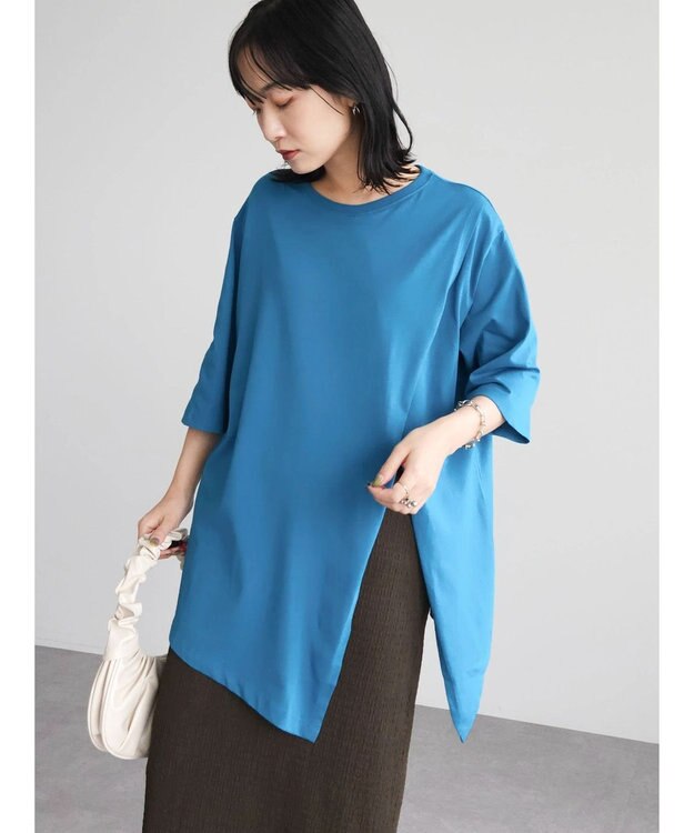 Green Parks アシメトリーデザインチュニック Blue