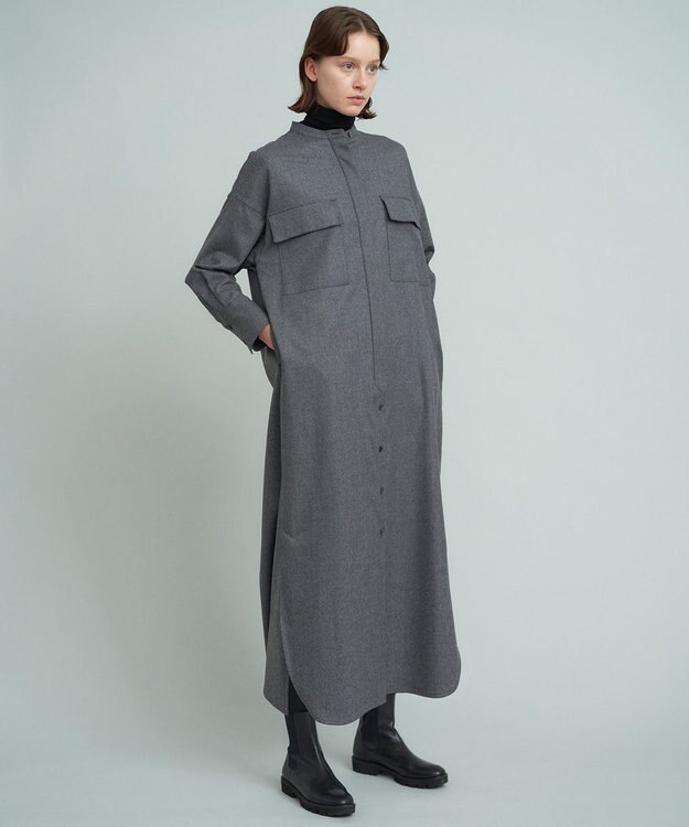 23区 【SACRA】ウィンシークロス ワンピース グレー系