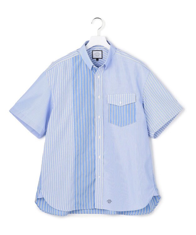 J.PRESS YORK STREET 【UNISEX】クレイジーパターン ストライプシャツ ブルー系8