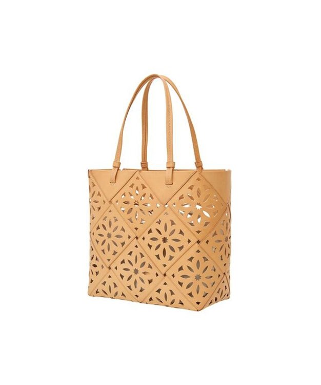 genten サスカットバスケット手提げバッグ＜LL＞ ヌメベージュ