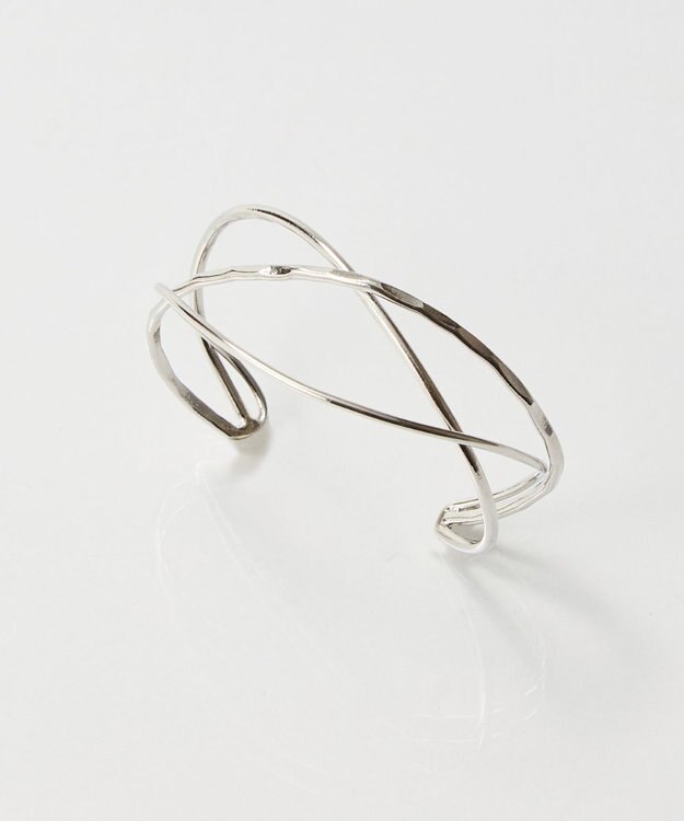 Phoebe グリッターワイドカフバングル シルバー シルバー