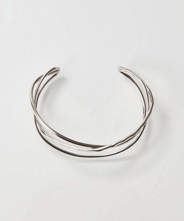 Phoebe グリッターワイドカフバングル シルバー シルバー