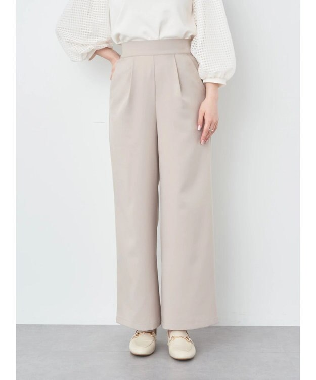 earth music&ecology リラックスワイドパンツ Beige