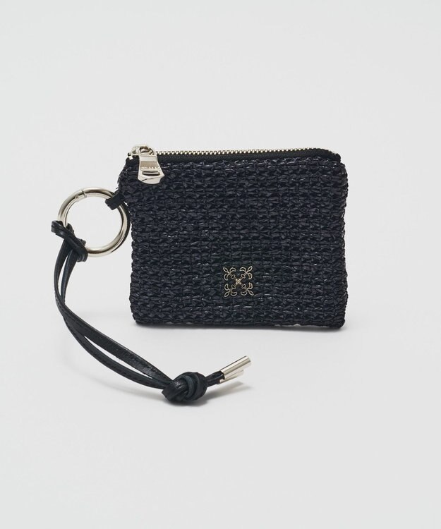 russet ナイロンラフィアスクエアマルチケース(Z-319) Black