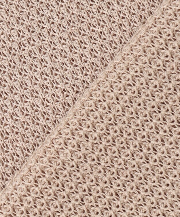 UNFILO 【洗える】リネンリンクスメッシュ　プルオーバー ベージュ