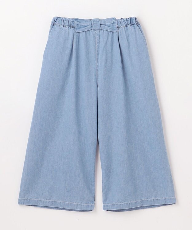 ANY KIDS シャンブレー ガウチョパンツ ブルー