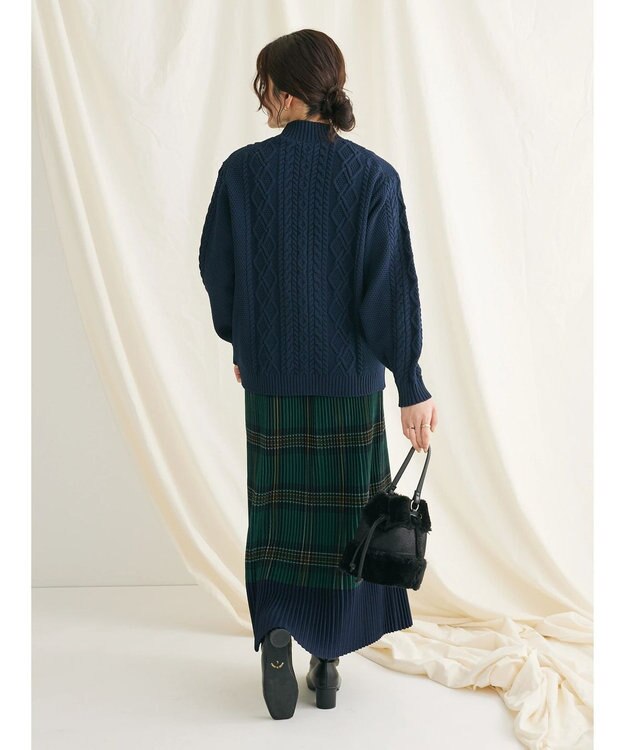 CRAFT STANDARD BOUTIQUE リサイクルポリエステルヘンリーネックプルオーバー Navy