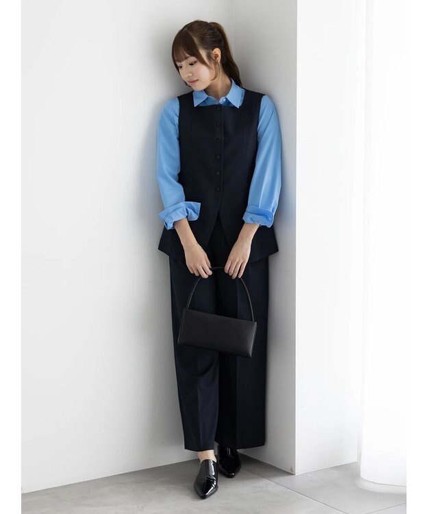 Te chichi 2タックワイドパンツ【AOYAMA FASHION ASSOCIATION × Te chichi】 ネイビー