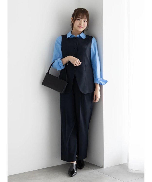 Te chichi 2タックワイドパンツ【AOYAMA FASHION ASSOCIATION × Te chichi】 ネイビー