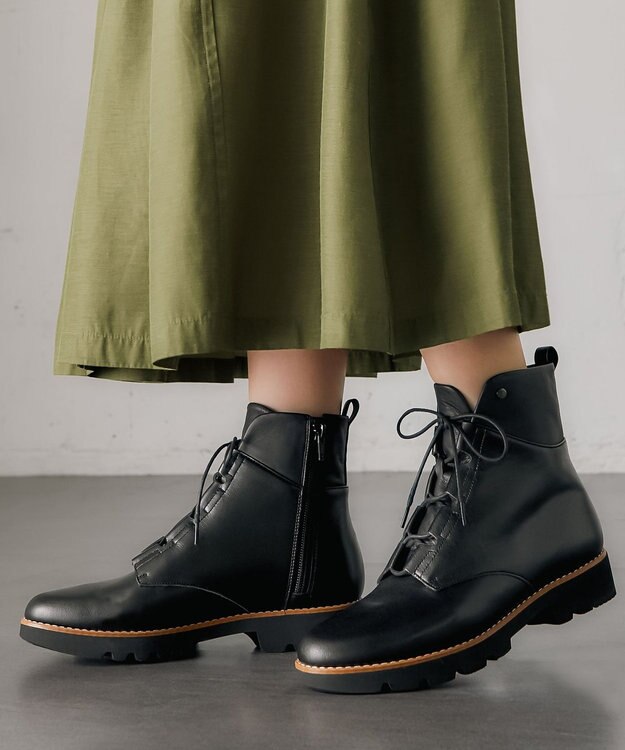 ASICS WALKING ペダラ ソフトラギッド レディース 2E 3.0cmヒール ブラック系