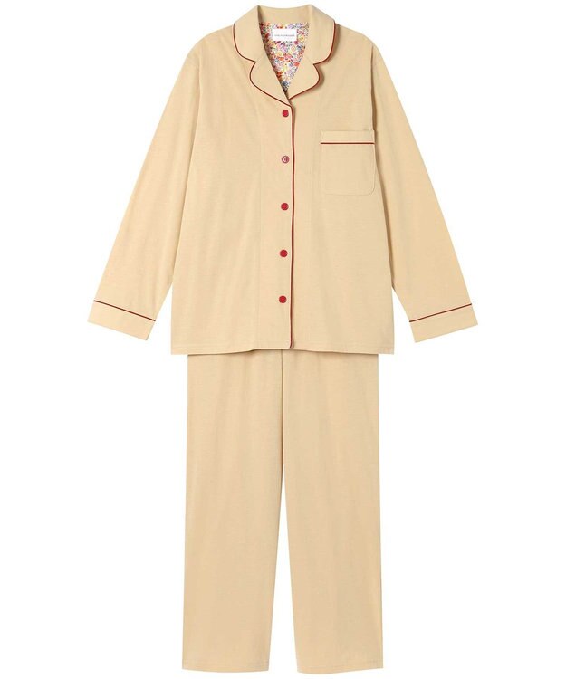 une nana cool 【綿100％】ハイゲージ天竺パジャマ　ＭＡＤＥ　ＷＩＴＨ　ＬＩＢＥＲＴＹ　ＦＡＢＲＩＣ YE