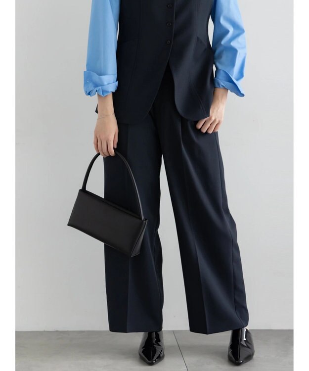 Te chichi 2タックワイドパンツ【AOYAMA FASHION ASSOCIATION × Te chichi】 ネイビー