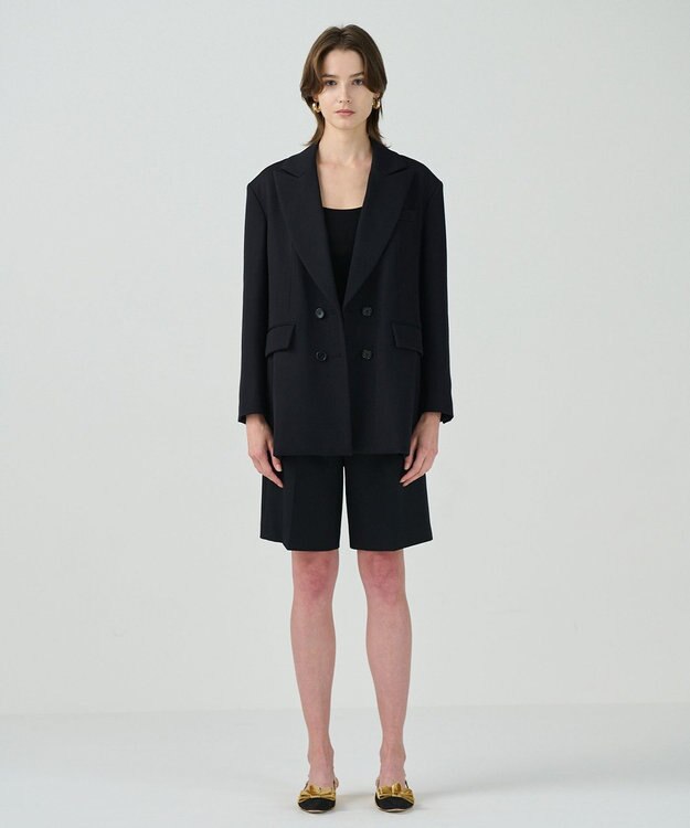 GRACE CONTINENTAL オーバーサイズコートジャケット ブラック