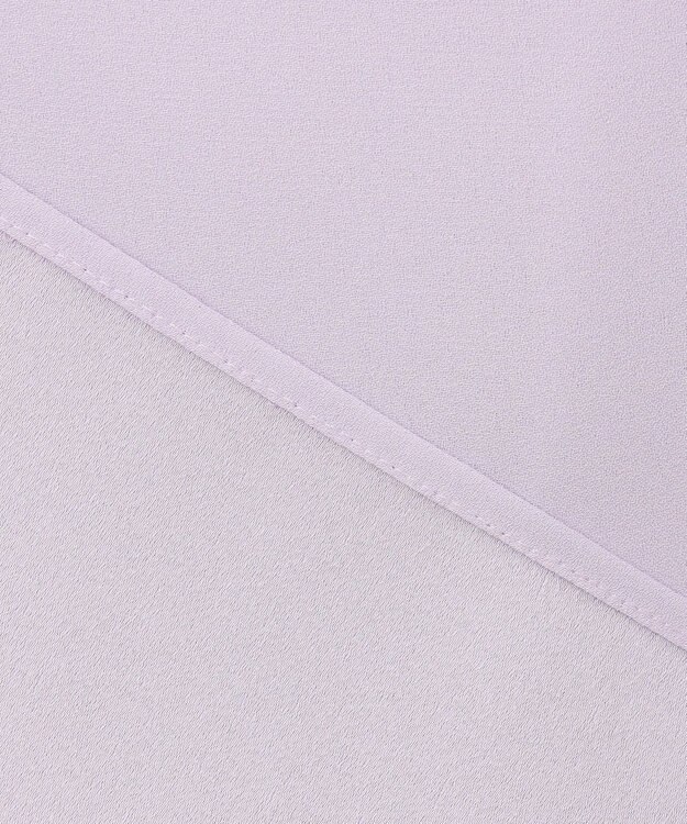 23区 【洗える】バックサテンアムンゼン 袖フリル キーネック ブラウス ライラック系