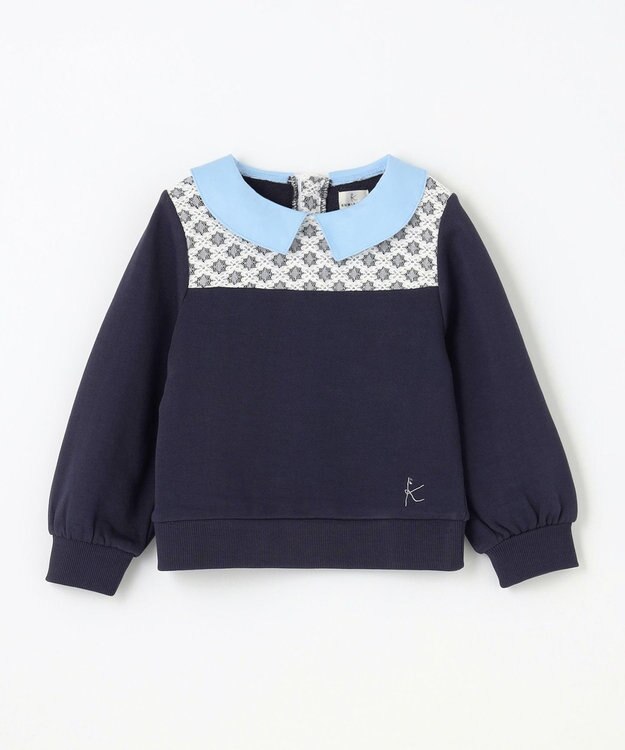 組曲 KIDS 【110-140㎝】レース トレーナー ネイビー系