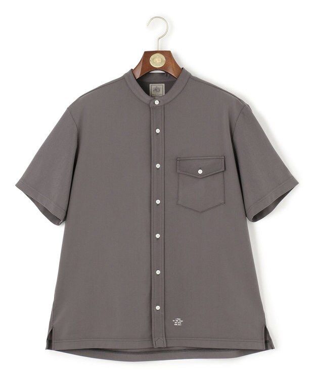 J.PRESS MEN 驚異的な機能性！【接触冷感 / UVカット / ストレッチ / 高通気性 / 防シワ】【MECHANICAL】ジャージーバンドカラー シャツ グレー系