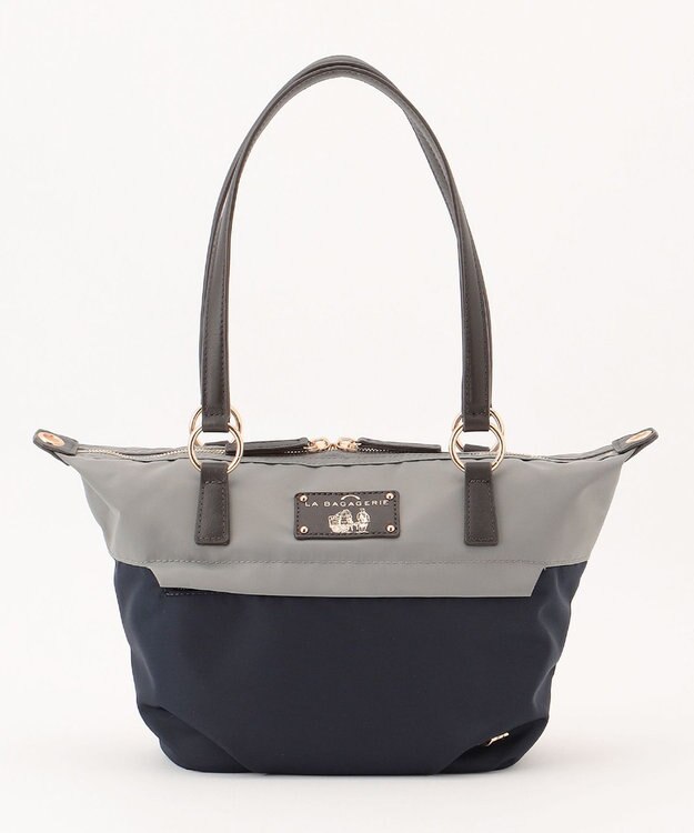 LA BAGAGERIE ウォータープルーフナイロン　2WAYハンドバッグ ダークグレー