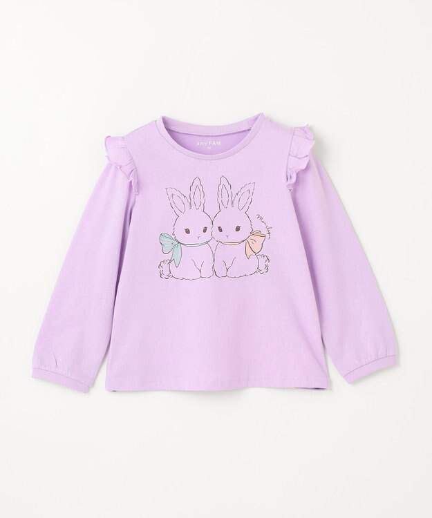 ANY KIDS 【WEB限定】7days プリント Tシャツ ラベンダー×ウサギ