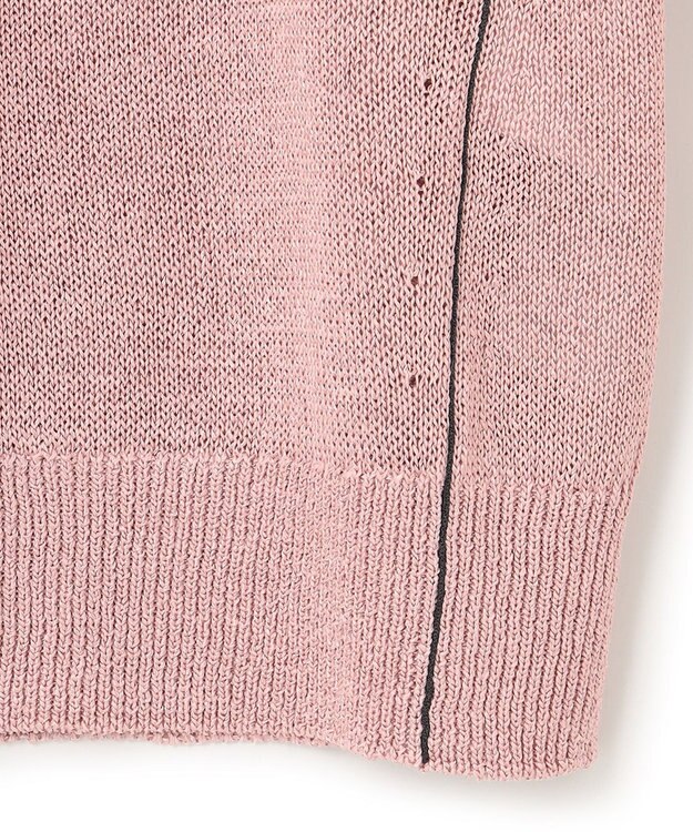 ICB 【WEB限定カラーあり・洗える】ペーパーブレンドシャインニット Vネックプルオーバー ピンク系［WEB限定］