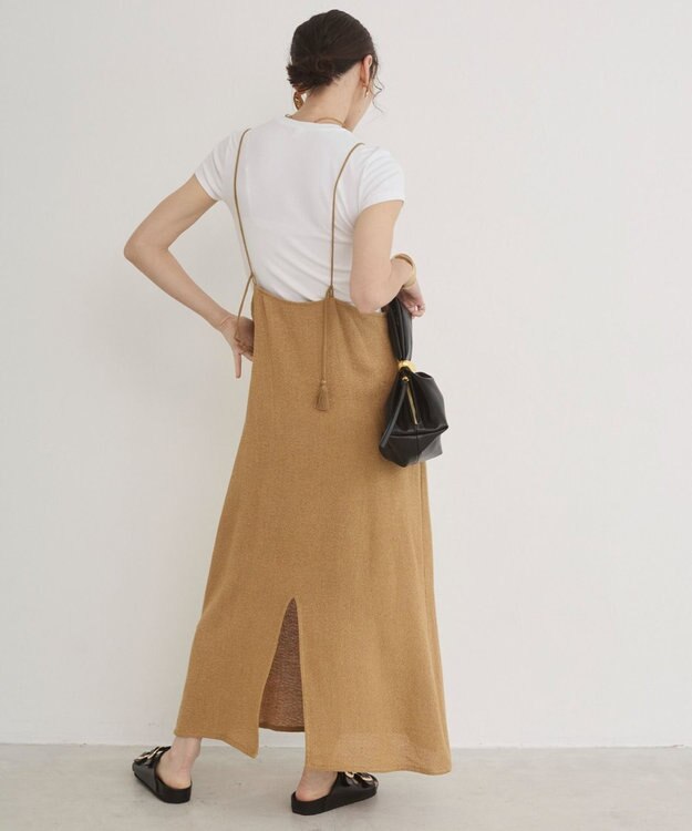 WEGO 【ANGIE VINTAGE】メッシュキャミワンピース ベージュ