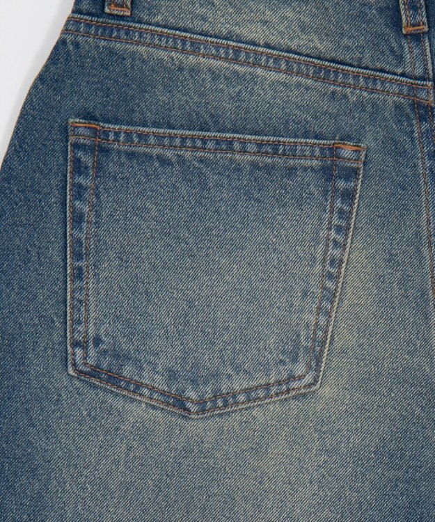 WEGO ワイドカーブデニムパンツ デニム中濃加工色