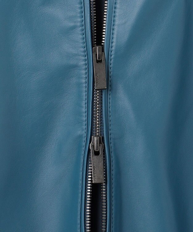 JOSEPH HOMME ライトラムナッパ レザー   シングルライダース ダルブルー系