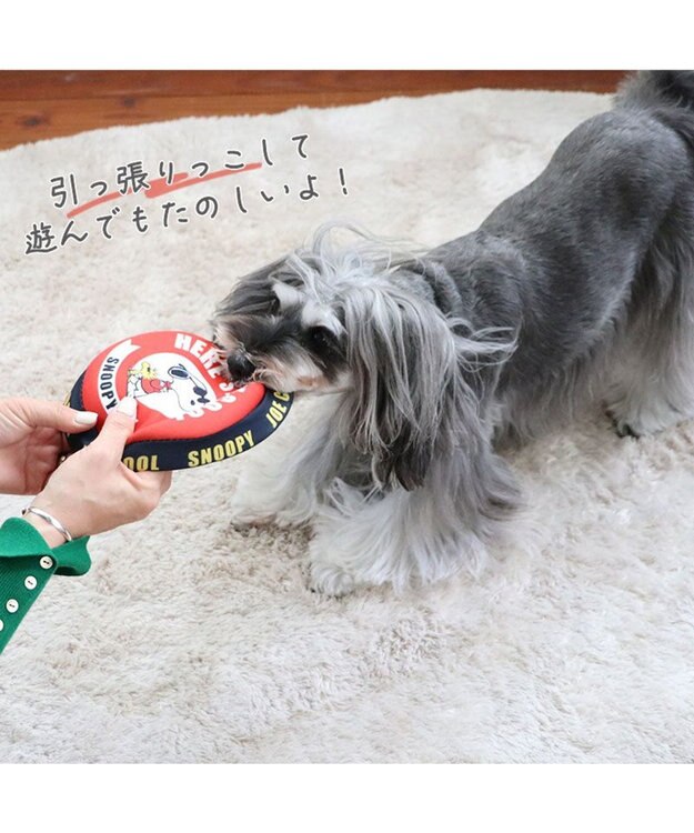 PET PARADISE 犬 おもちゃ スヌーピー フライングディスク S (直径17cm) 赤