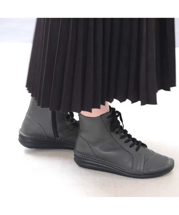 Pointer 本革軽量ブーツ レディース グレー