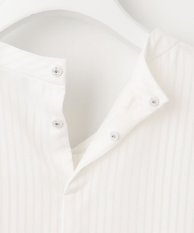 J.PRESS LADIES L シャドーストライプ ボウタイ カットソー ホワイト系1