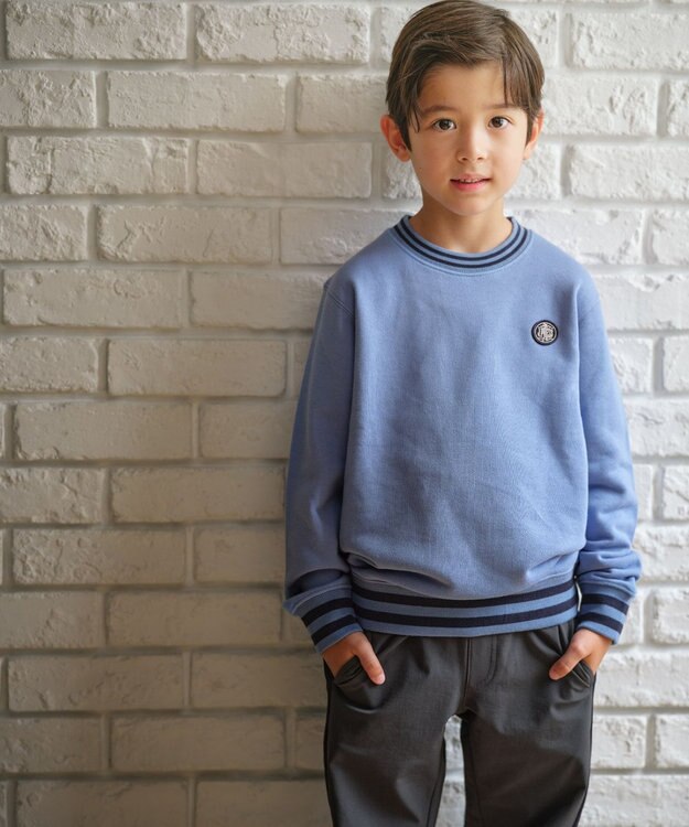 J.PRESS KIDS 【100-130cm】BICOLOR LINE COMBI トレーナー ブルー系